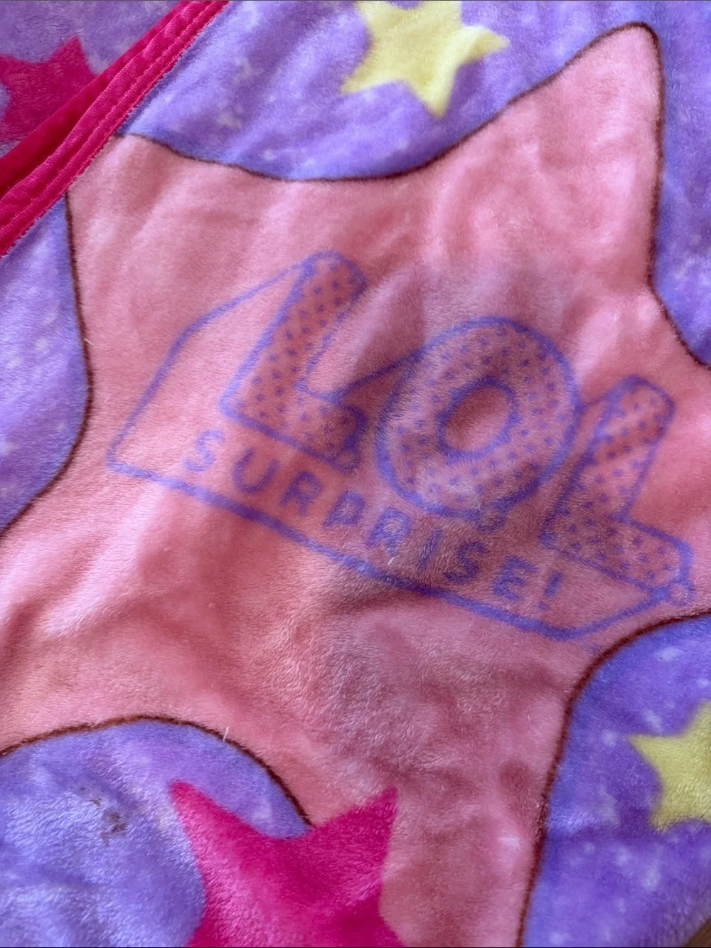 Kids Pink Graphic Throw with LOL Doll Character